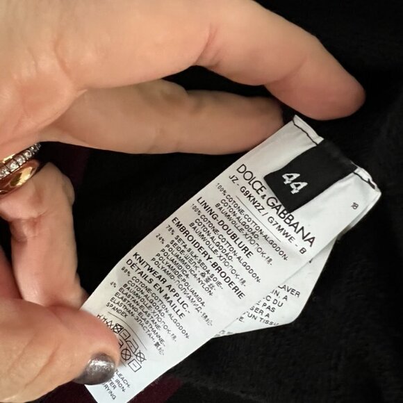 Dolce & Gabbana mens Floral patch black hoodie sweater size 46 - Picture 6 of 6